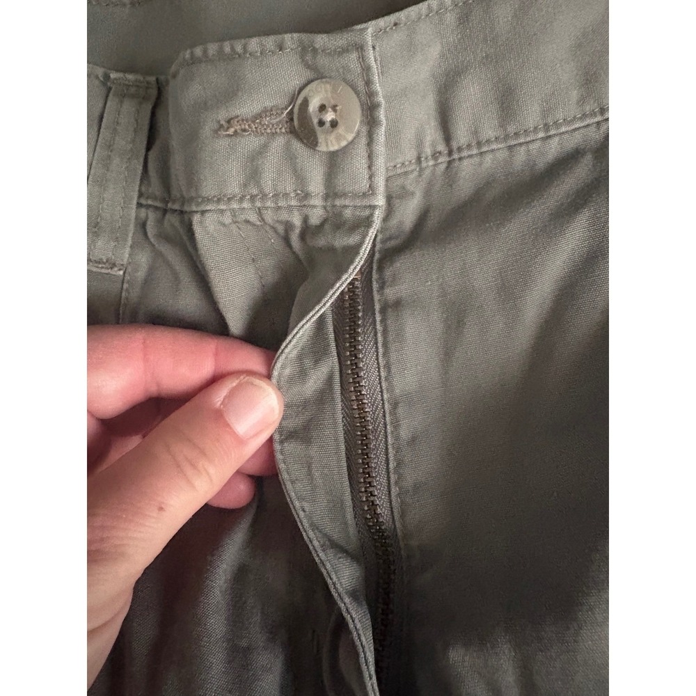 VTG Fieldstone Womens Cotton Canvas Cargo Utility Shorts Mineral Green Khaki 8 - Picture 4 of 11